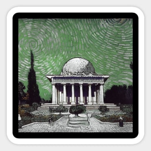 Mausoleum at Halicarnassus in Van Gogh's style Sticker